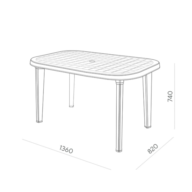 Стол Элластик пласт Элластик овальный шоколадный 136х82х74 см photo 2