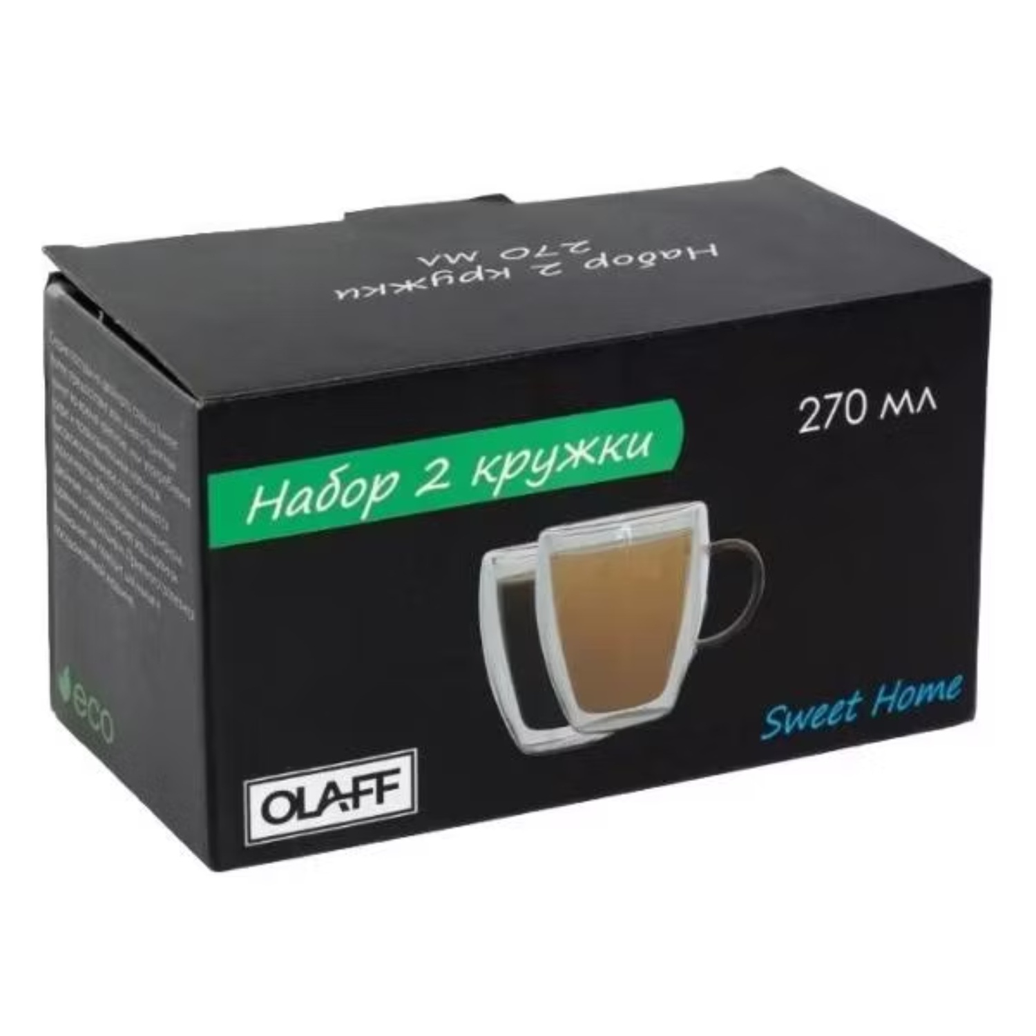 Набор кружек Olaff с двойными стенками 270 мл, 2 шт, 24025 photo 3