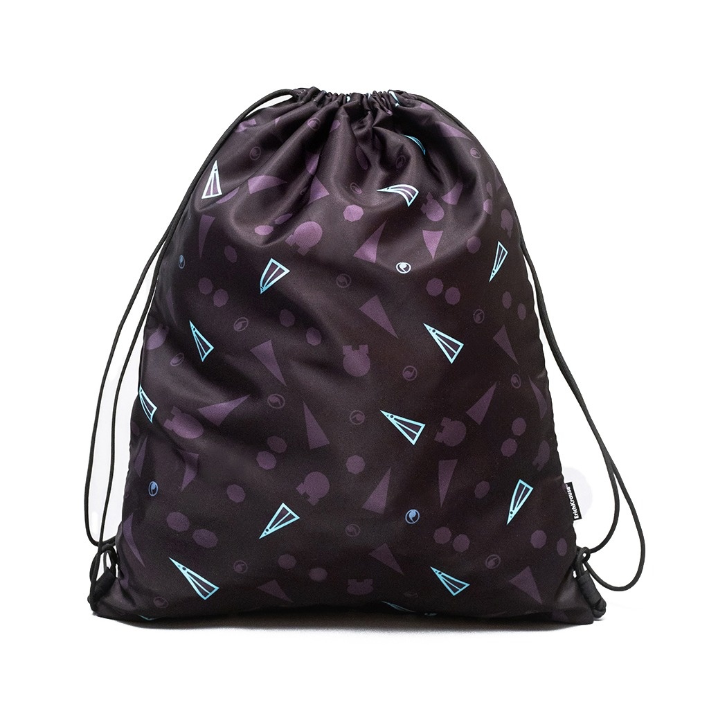 Мешок для обуви Erich Krause Black Style с карманом на молнии 500x410 мм photo 3