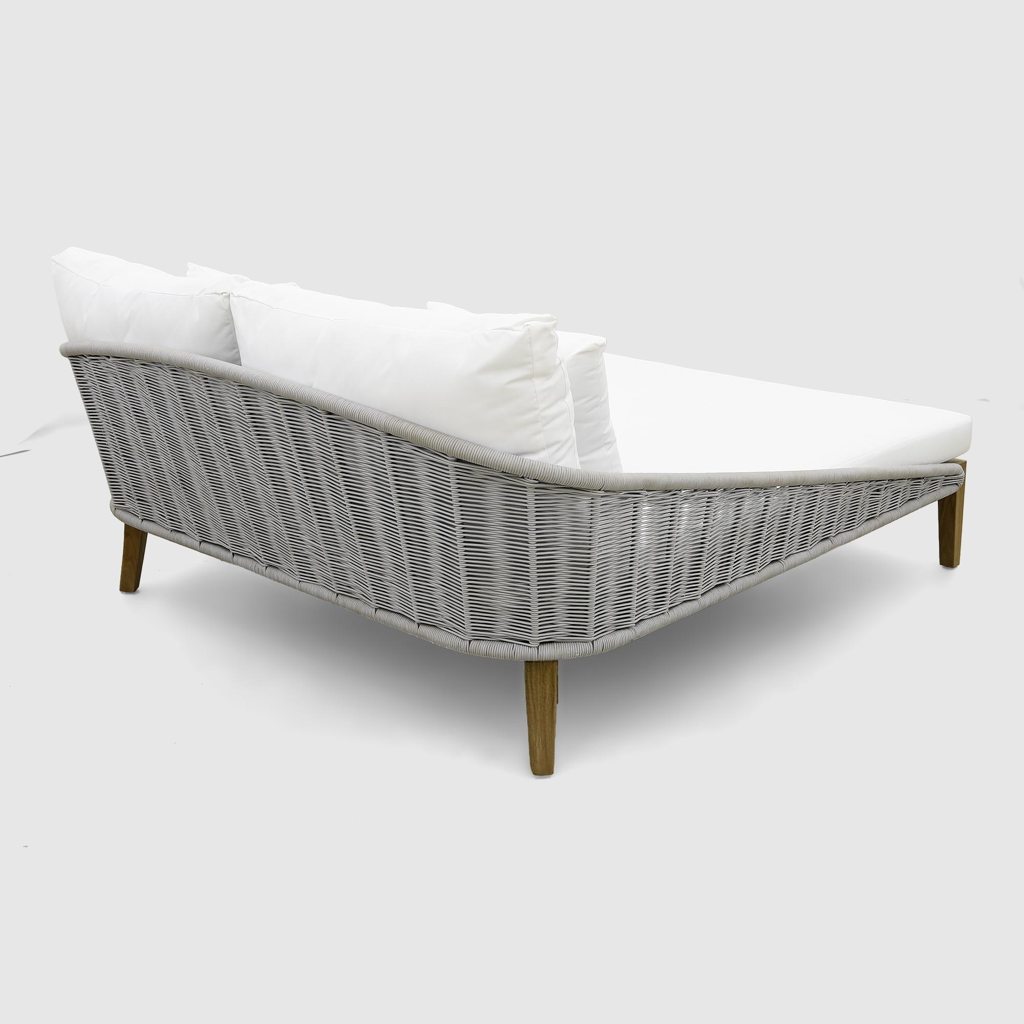 Диван-шезлонг Rumah Anda Komodo с подушками белый 180х160х80 см photo 3