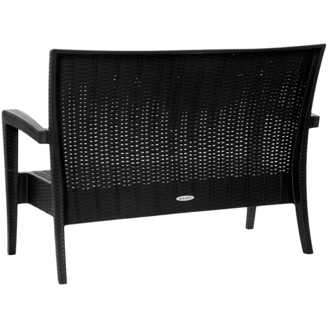 Диван Элластик пласт Rattan антрацитовый 128х77х89 см photo 2