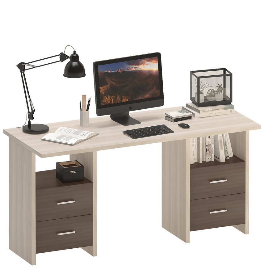 Стол Мэрдэс Скл Прям150Р 2Тял 2 Карамель