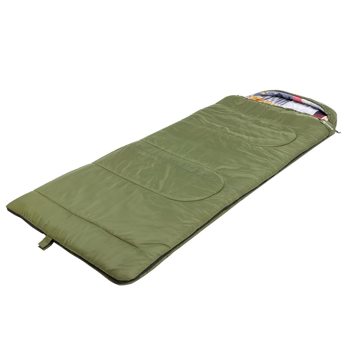 Спальный мешок Nisus TRAVEL Wide Plus 400 (220х106) Hollowfiber зелёный (N-SB-H400-220x106) photo 2