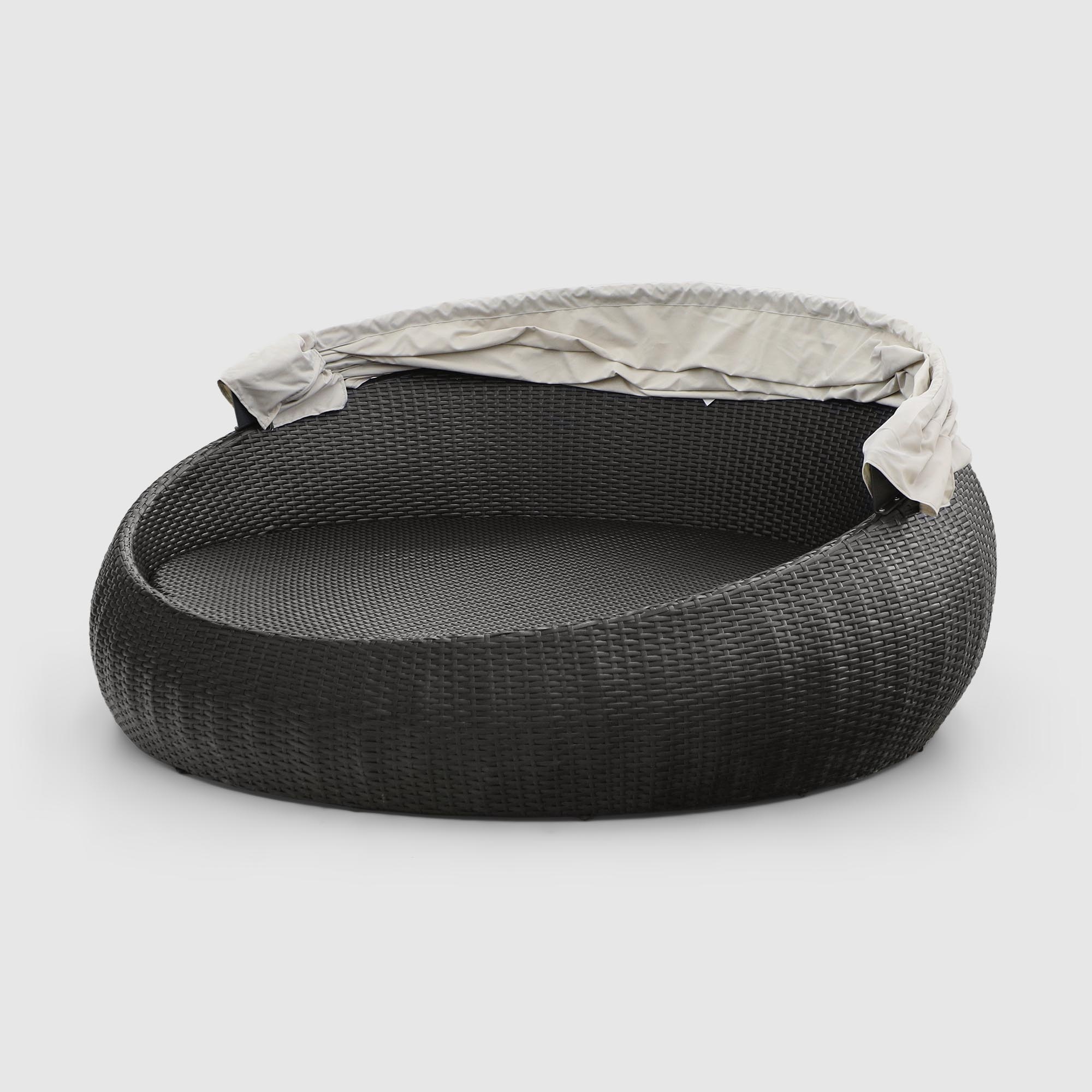 Диван-шезлонг Greenpatio из искусственного ротанга, круглый D179,5х83х148см photo 4