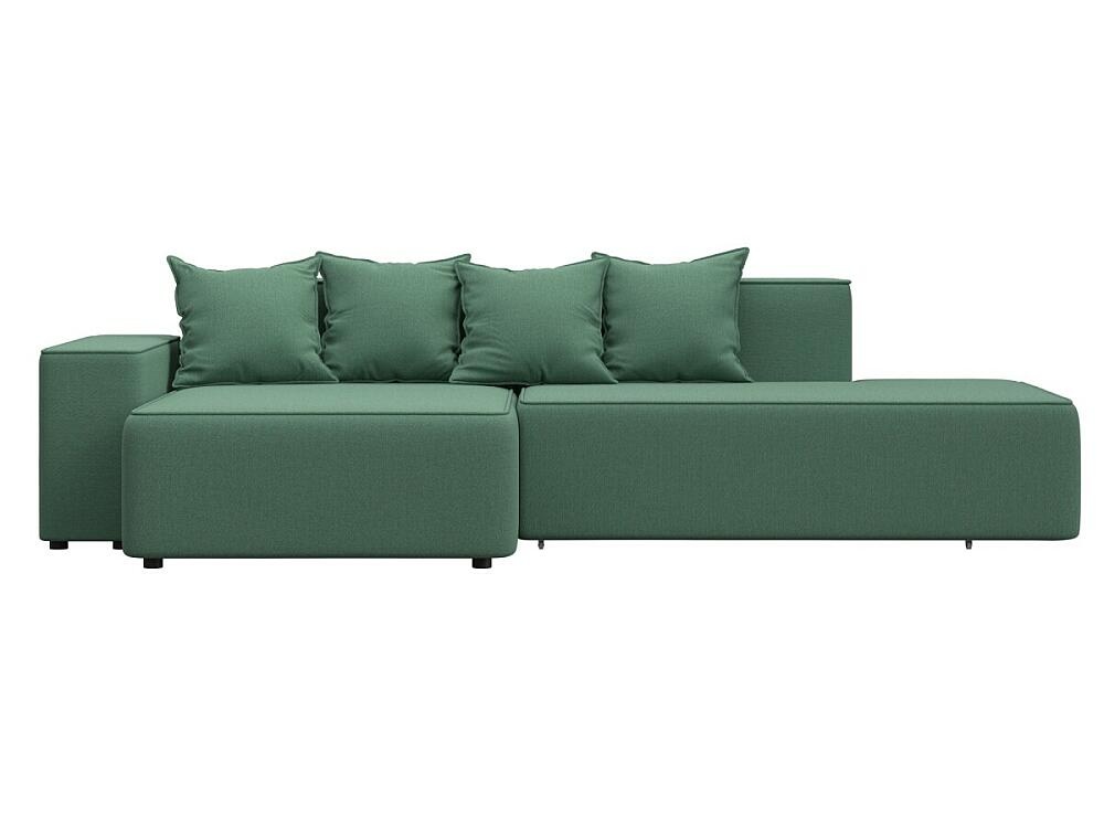 Диван угловой Лига-079 угол левый Рогожка Амур 10 голубой