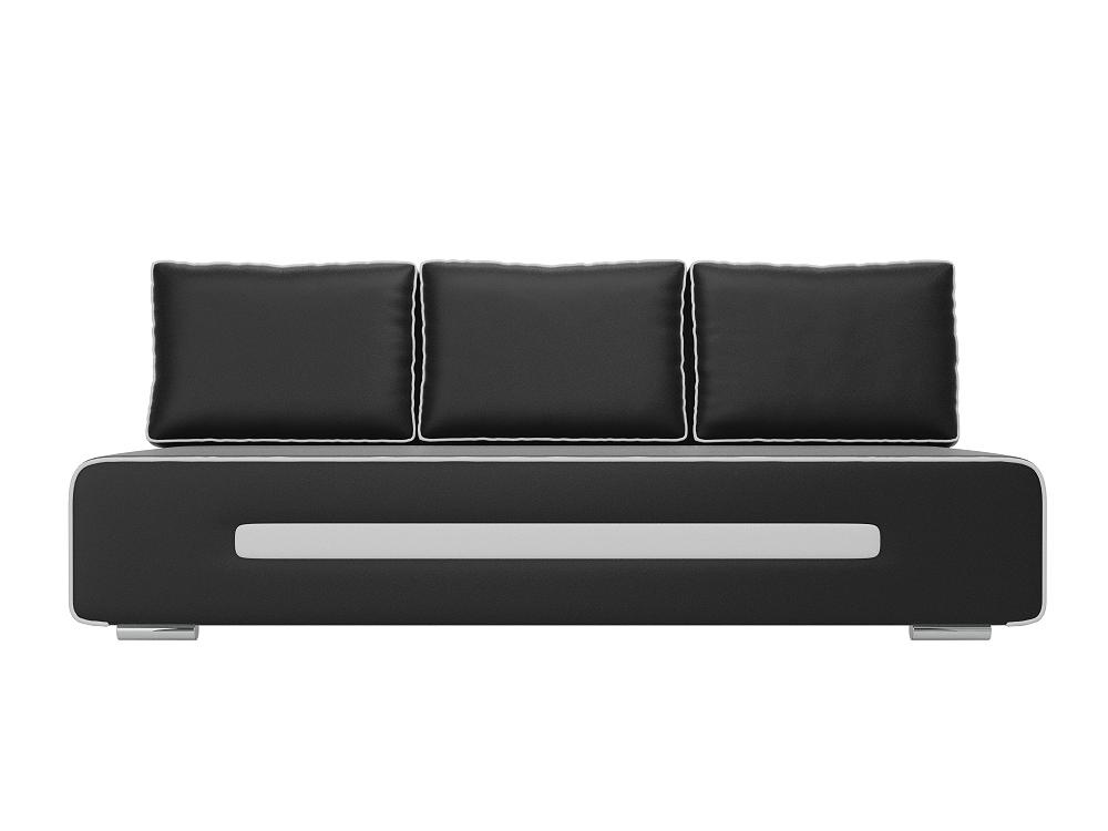 Диван прямой Приам Экокожа Чёрный