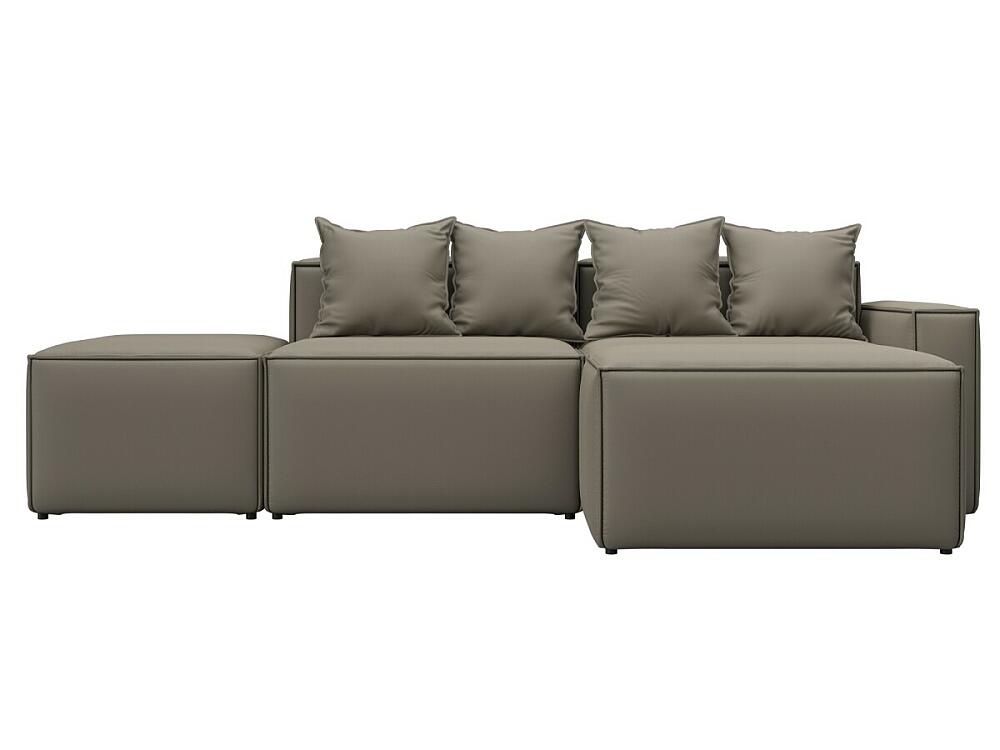 Диван угловой модульный Лига-063 угол правый Рогожка Амур 10 голубой