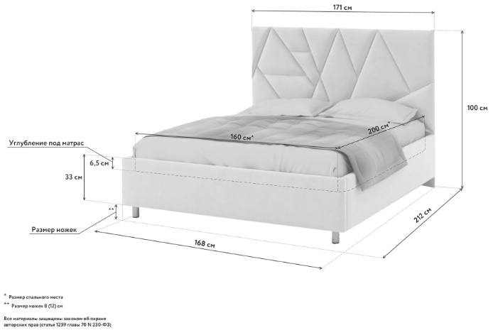 Кровать геометрия photo 5