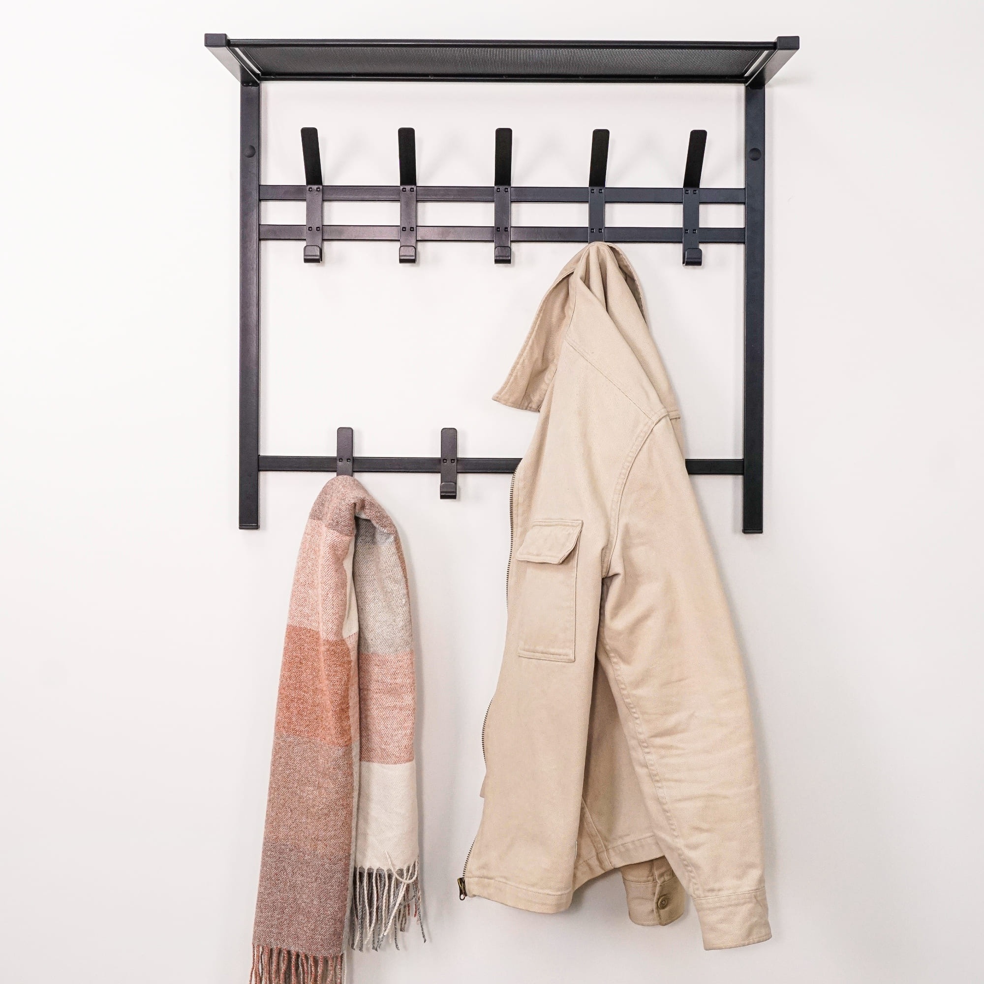 Вешалка с полкой ЗМИ Торонто 22 двухъярусная чёрная photo 5