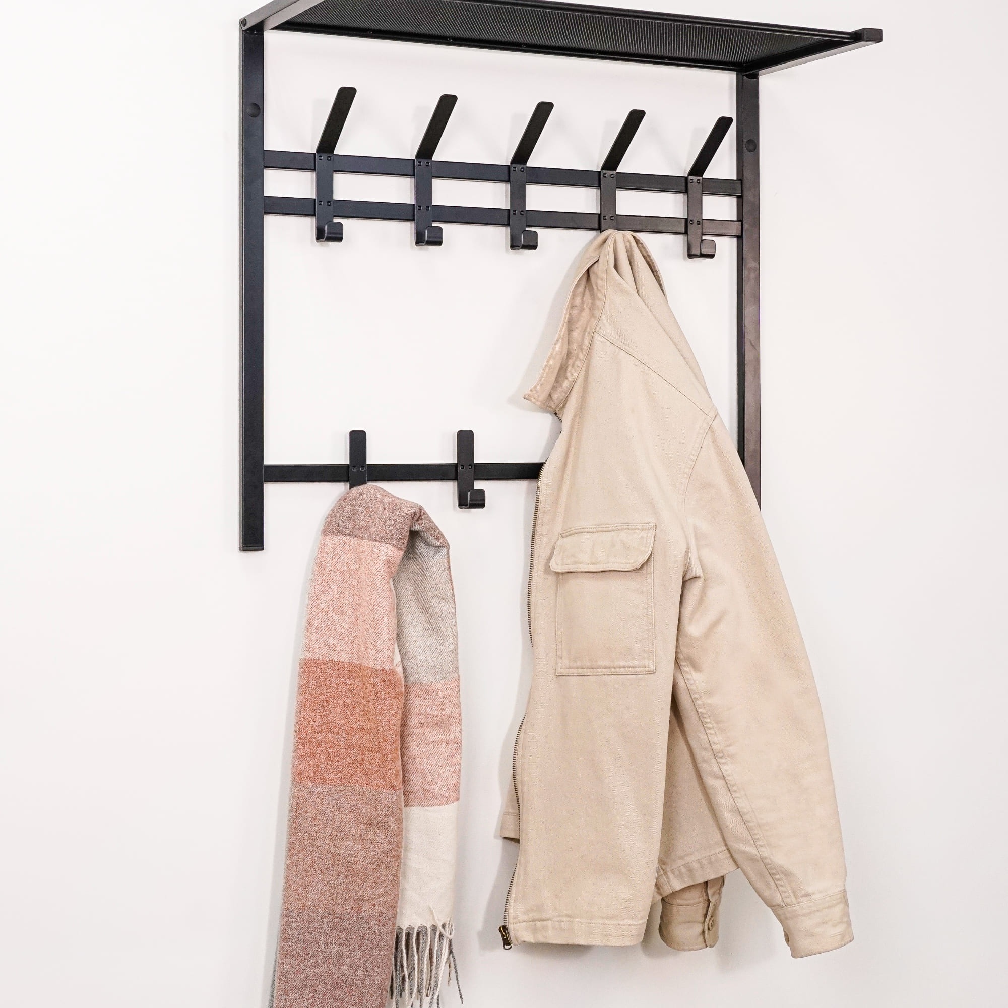 Вешалка с полкой ЗМИ Торонто 22 двухъярусная чёрная photo 4