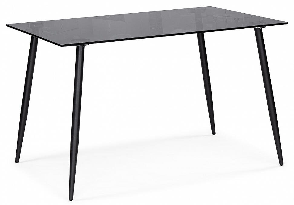Стол стеклянный Smoke 120х80х75 clear gray / black