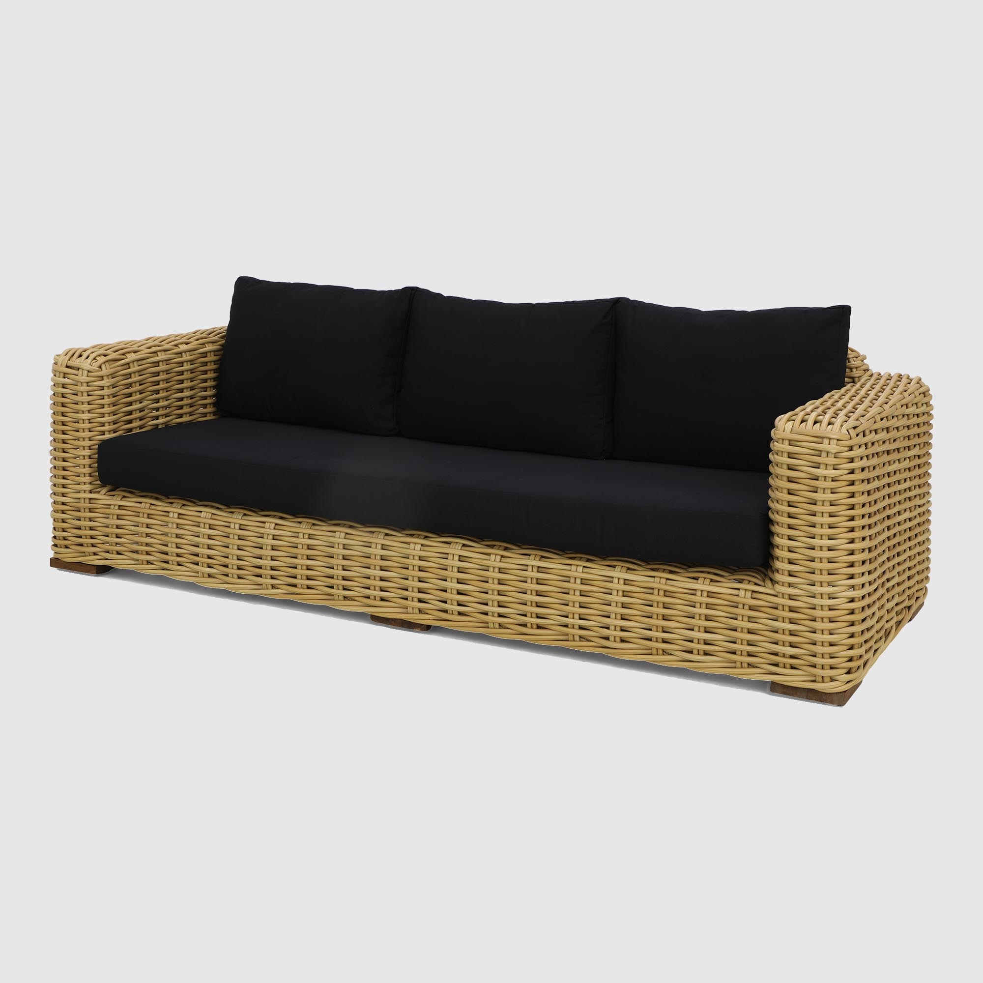 Комплект мебели Rattan grand Bubble светло-бежевый с чёрным 4 предмета photo 3