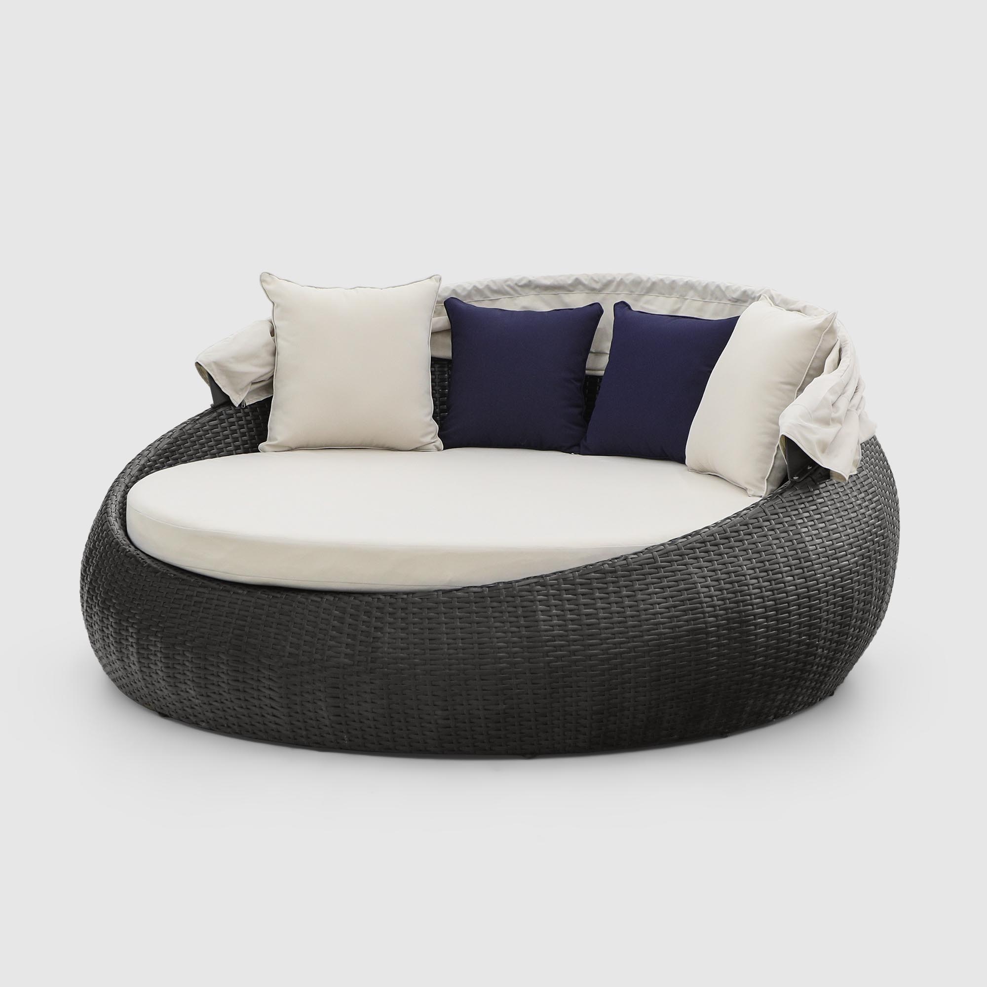 Диван-шезлонг Greenpatio из искусственного ротанга, круглый D179,5х83х148см photo 3