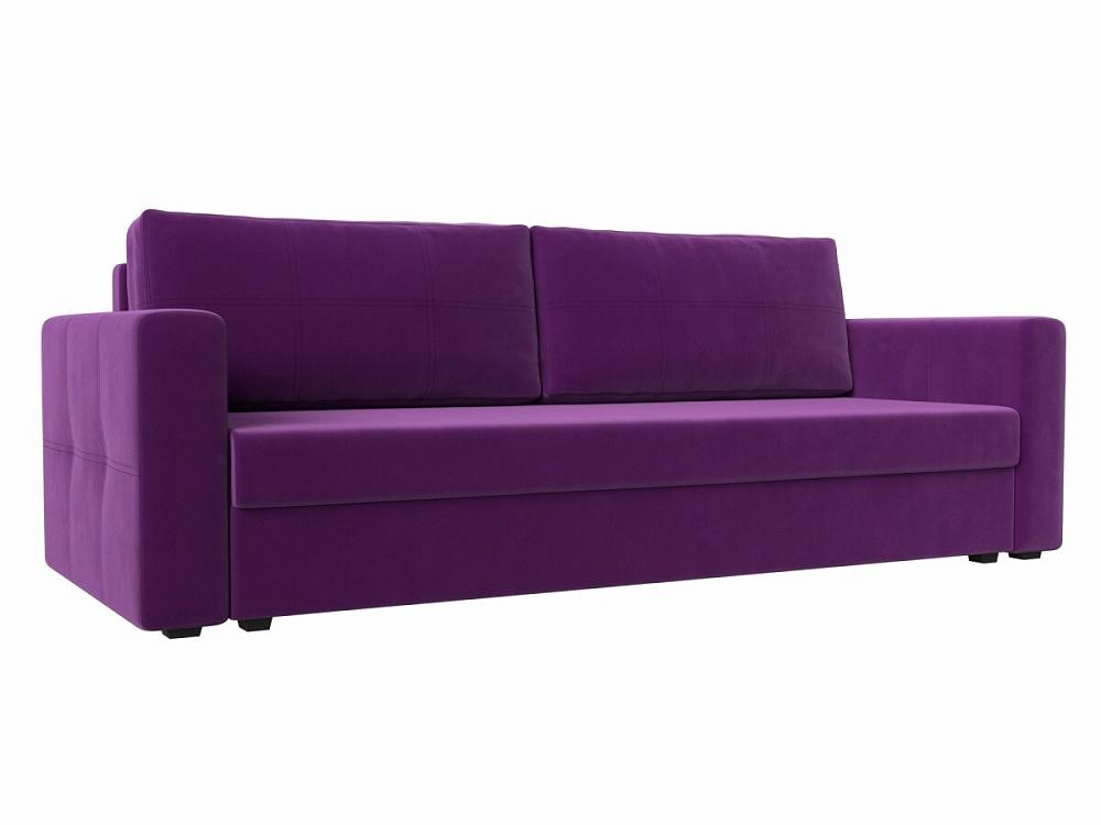 Прямой диван Лига-006 Микровельвет Фиолетовый