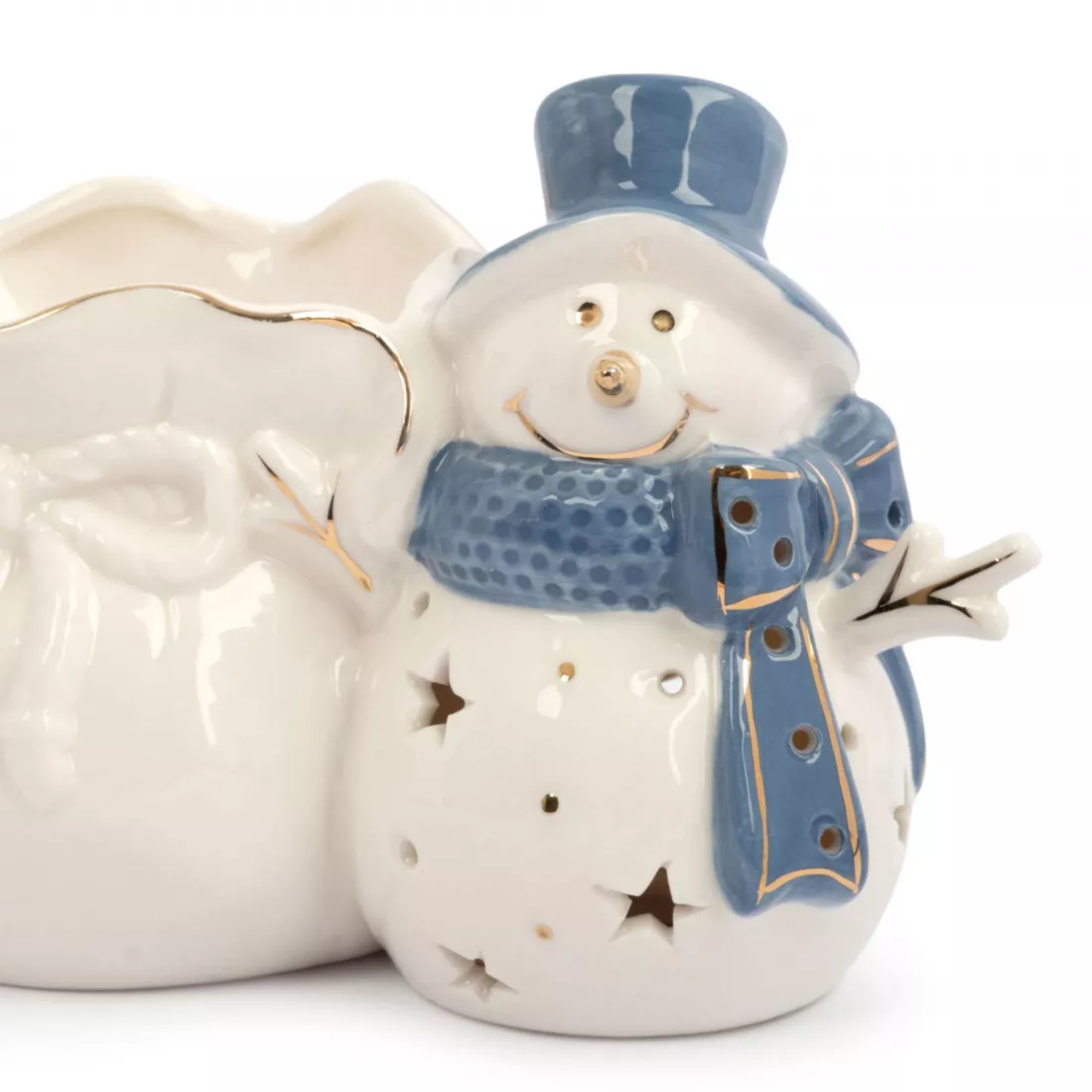 Конфетница Anna Lafarg снеговик с мешком 17х11 см photo 3