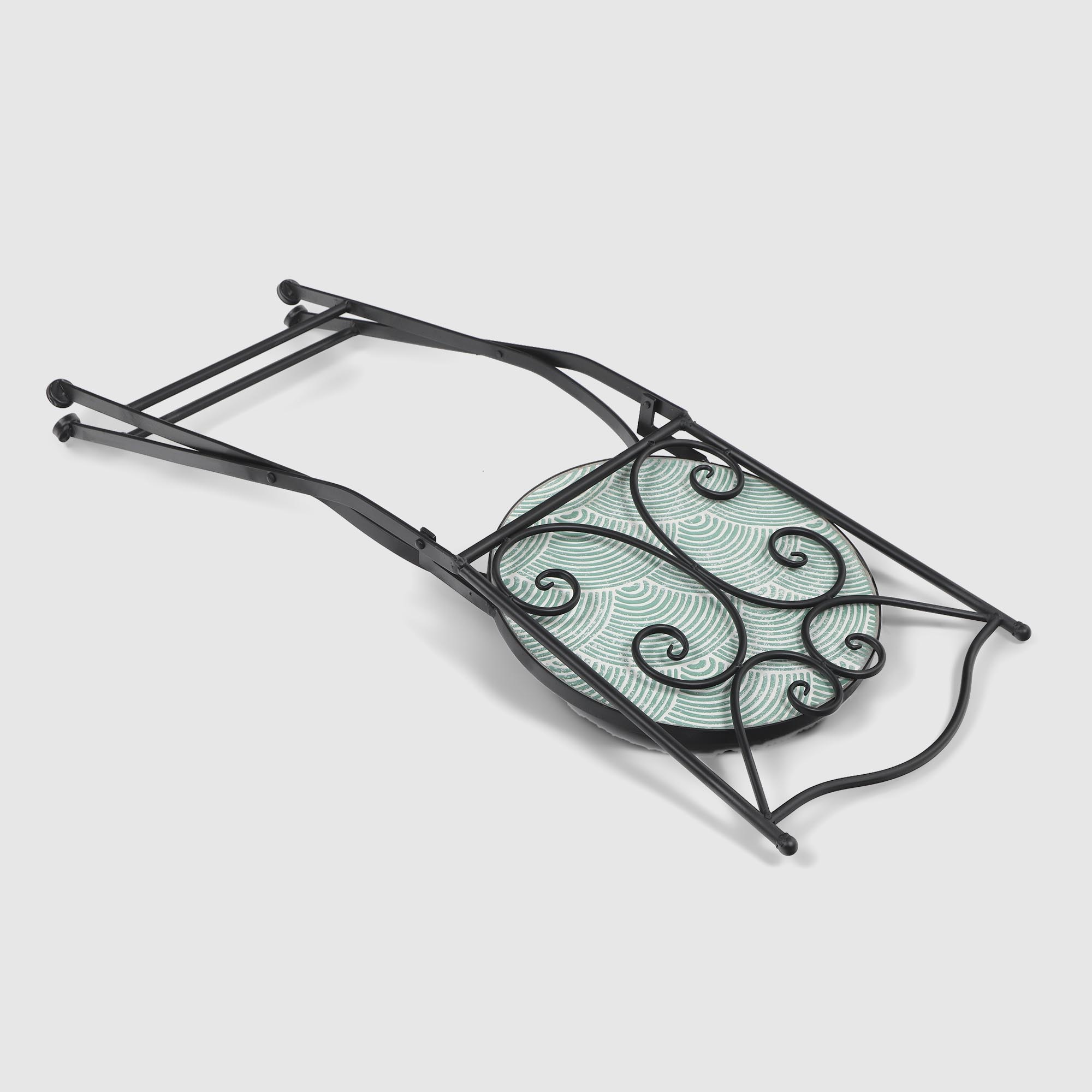 Декоративный стул Heng Yu с мозаикой Море 38х38х90 см photo 3