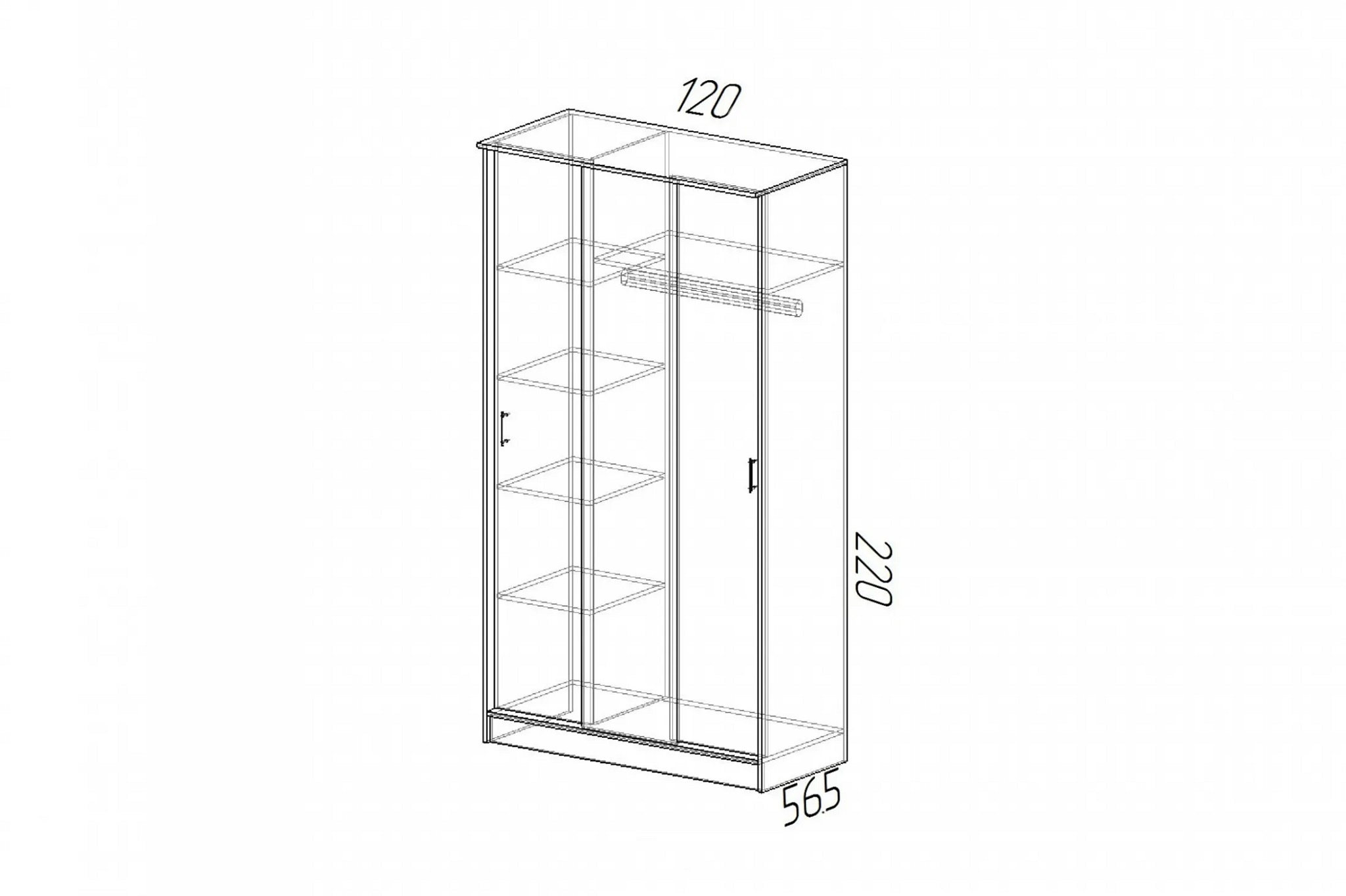 Шкаф-купе ЭКО Ясень Шимо photo 2