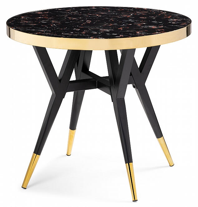 Стол деревянный Selina 80х72 black / gold