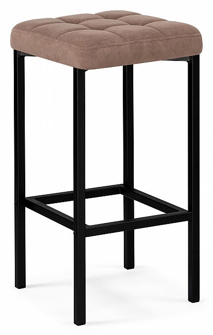 Барный стул Лофт микровелюр катания корица / черный матовый
