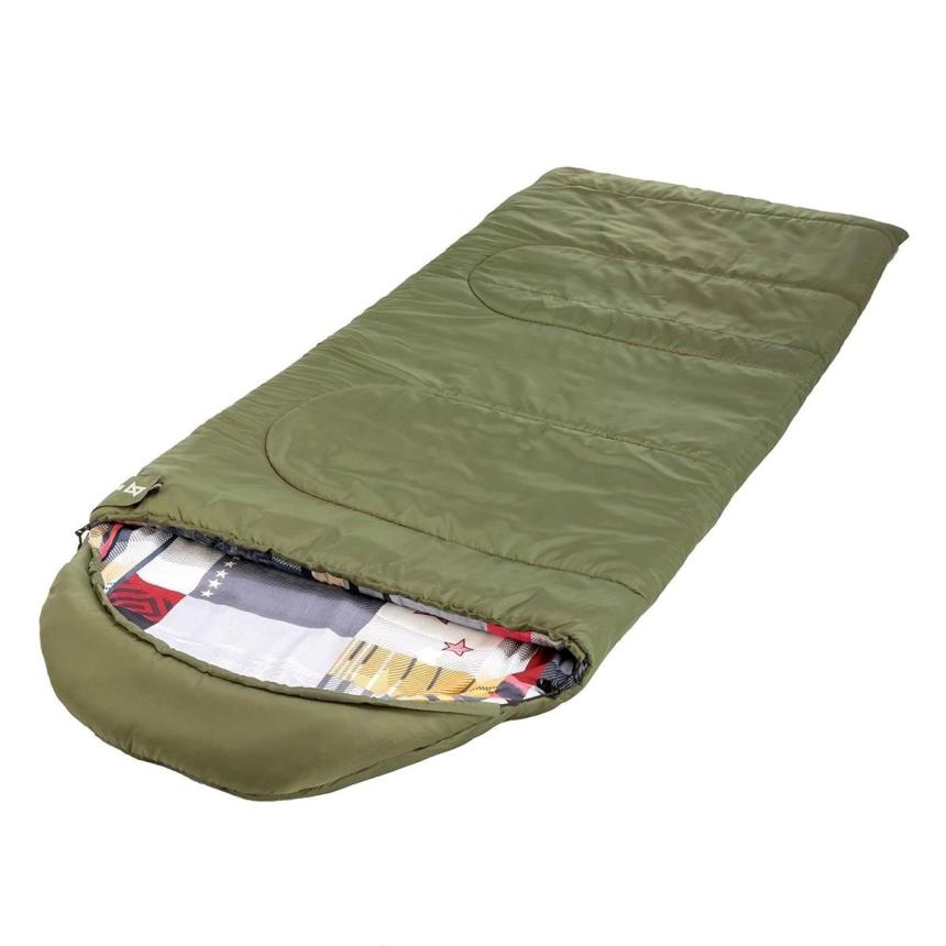 Спальный мешок Nisus TRAVEL Wide Plus 400 (220х106) Hollowfiber зелёный (N-SB-H400-220x106) photo 5