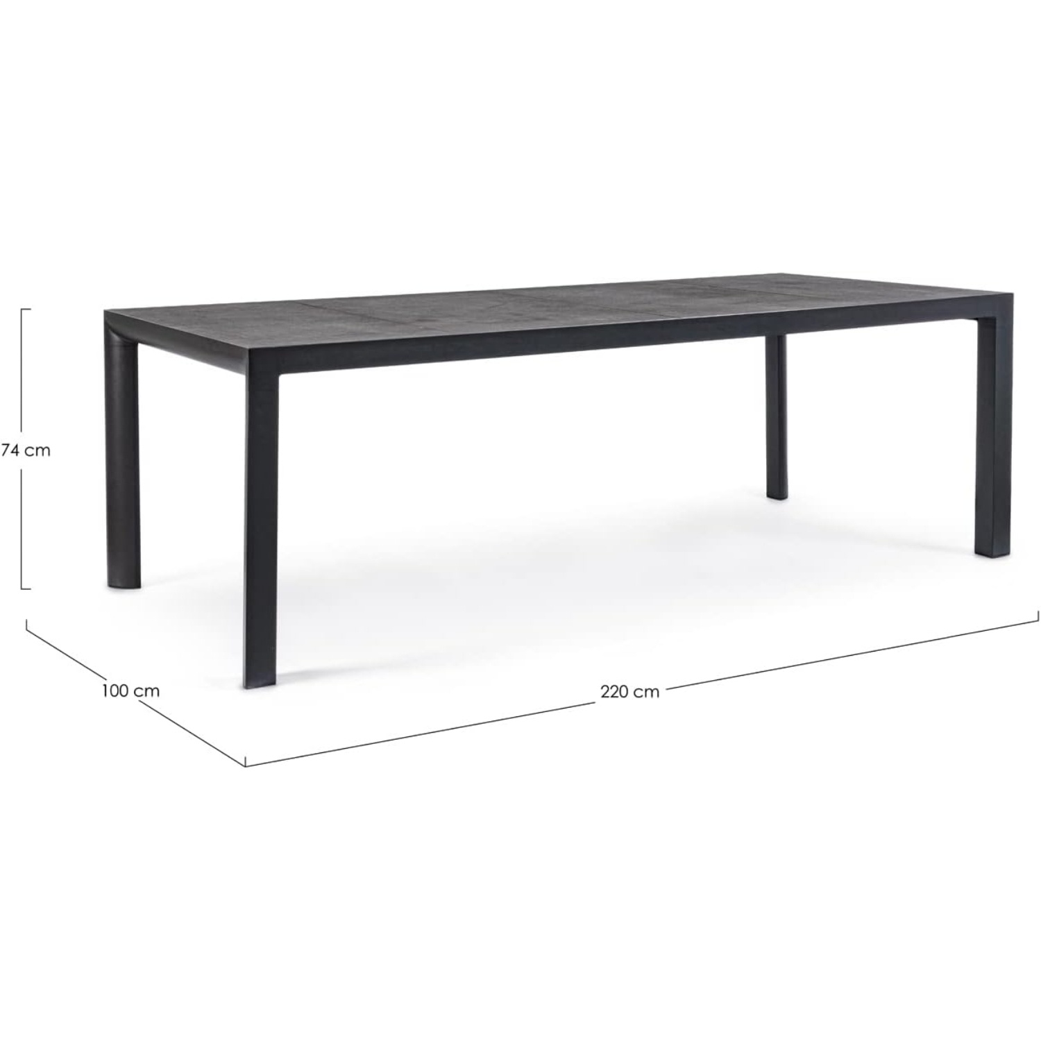 Стол Bizzotto Mason 220x100х74 см угольный photo 3