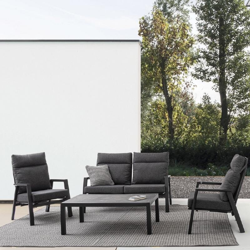 Диван Bizzotto Kledi двухместный с подушками угольный 152х81х98 см photo 3