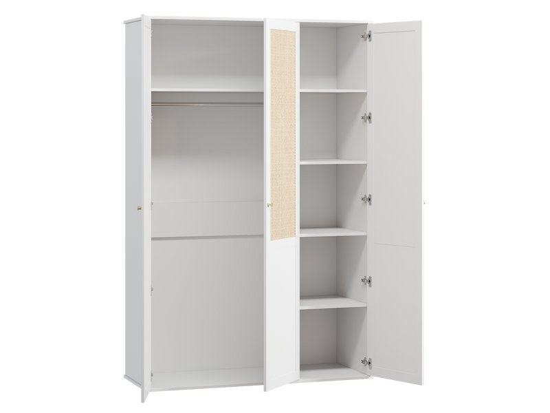 Распашной шкаф Алвис-3 White photo 4