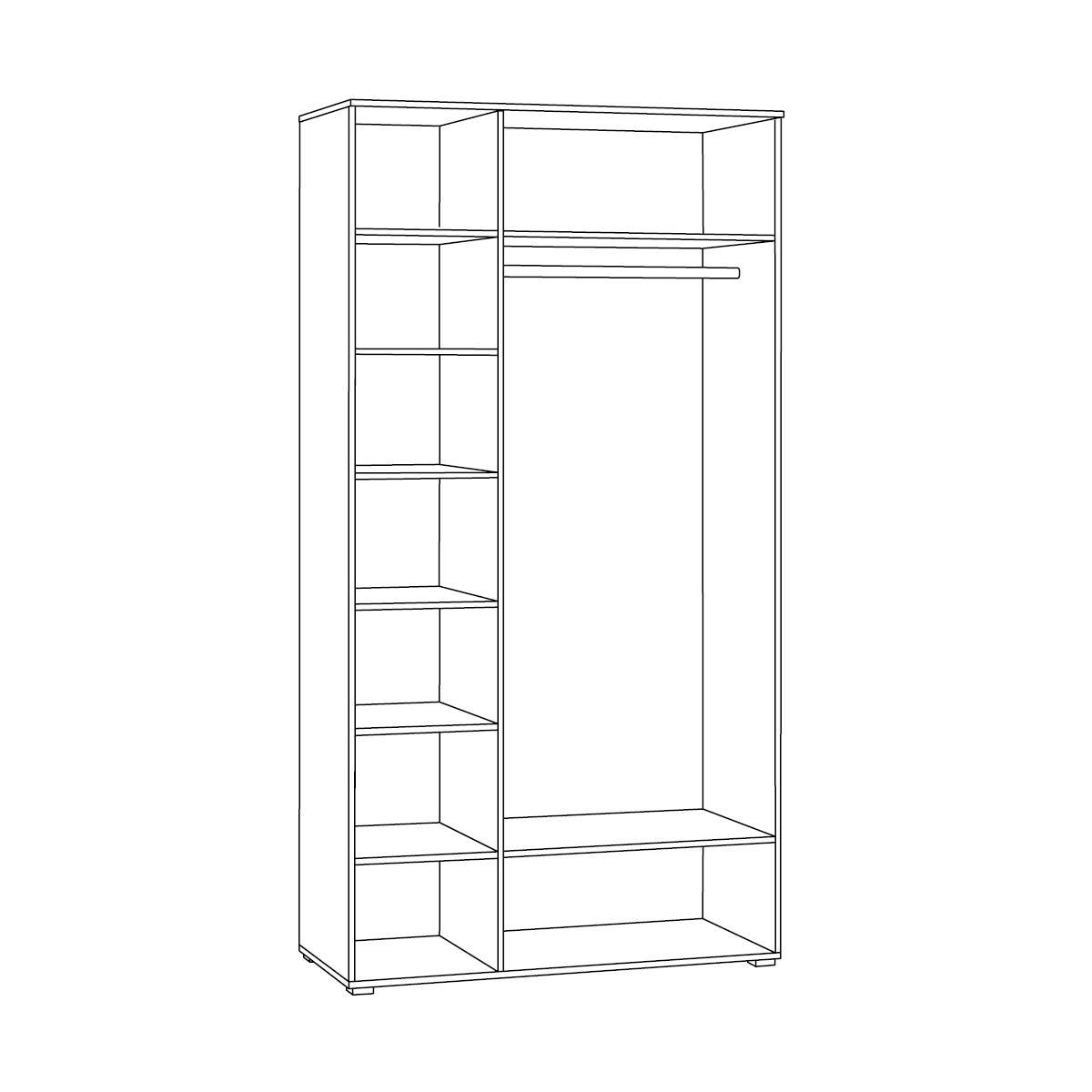 Шкаф для одежды Остин 13.336.03, серый графит, дуб золотой крафт photo 3