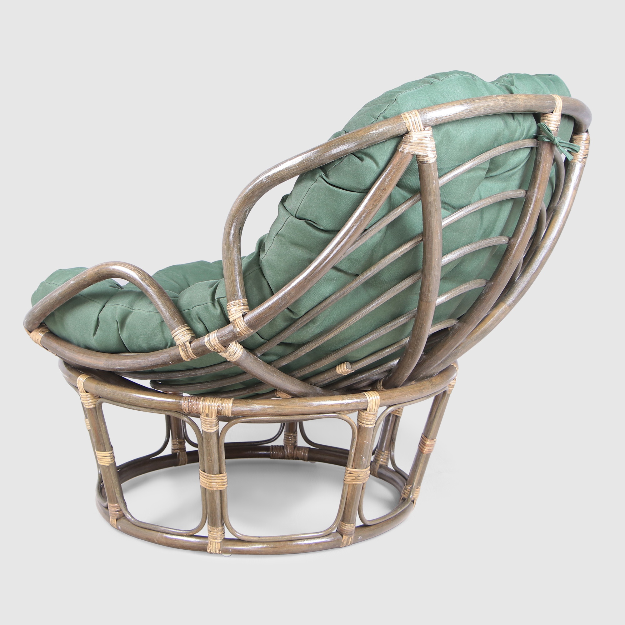 Кресло-папасан Rattan grand Olive green с подушкой photo 4