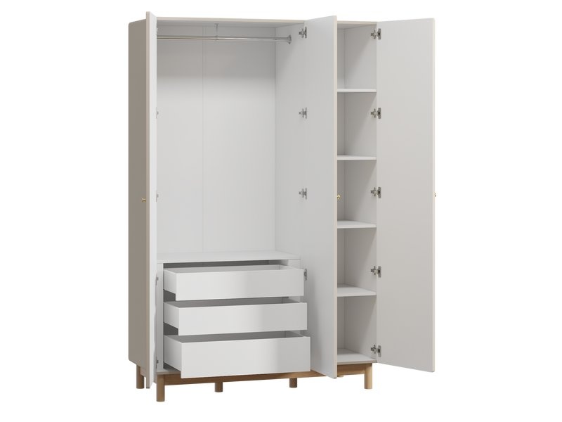 Распашной шкаф Виклу-3 Cream Oak photo 4