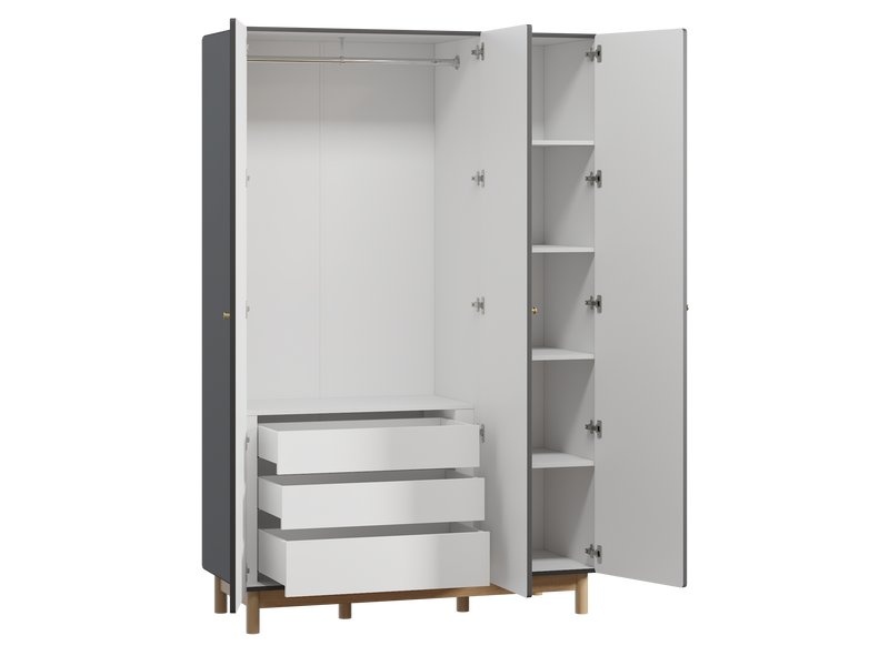 Распашной шкаф Виклу-3 Greenish Oak photo 4