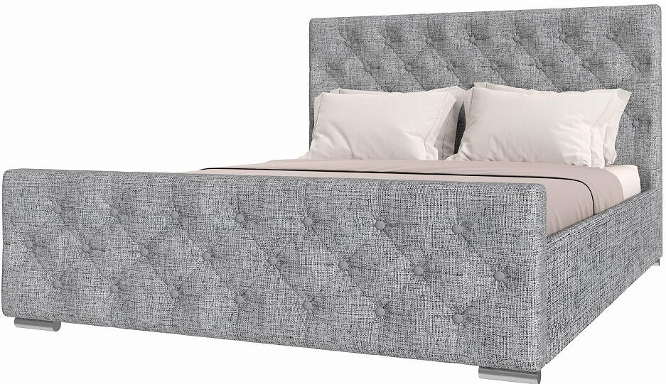 Кровать ИНТЕРО 1600х2000 Рогожка Серая