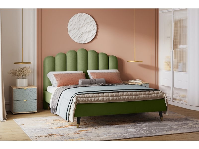 Кровать Лиель 160 Barhat Olive photo 2
