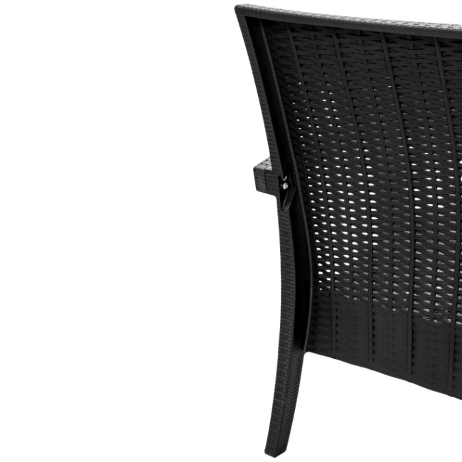 Диван Элластик пласт Rattan антрацитовый 128х77х89 см photo 5