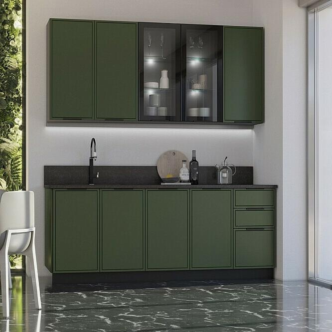 Кухня Николь 2 0 490 Компановка 1 Графит Кастилло