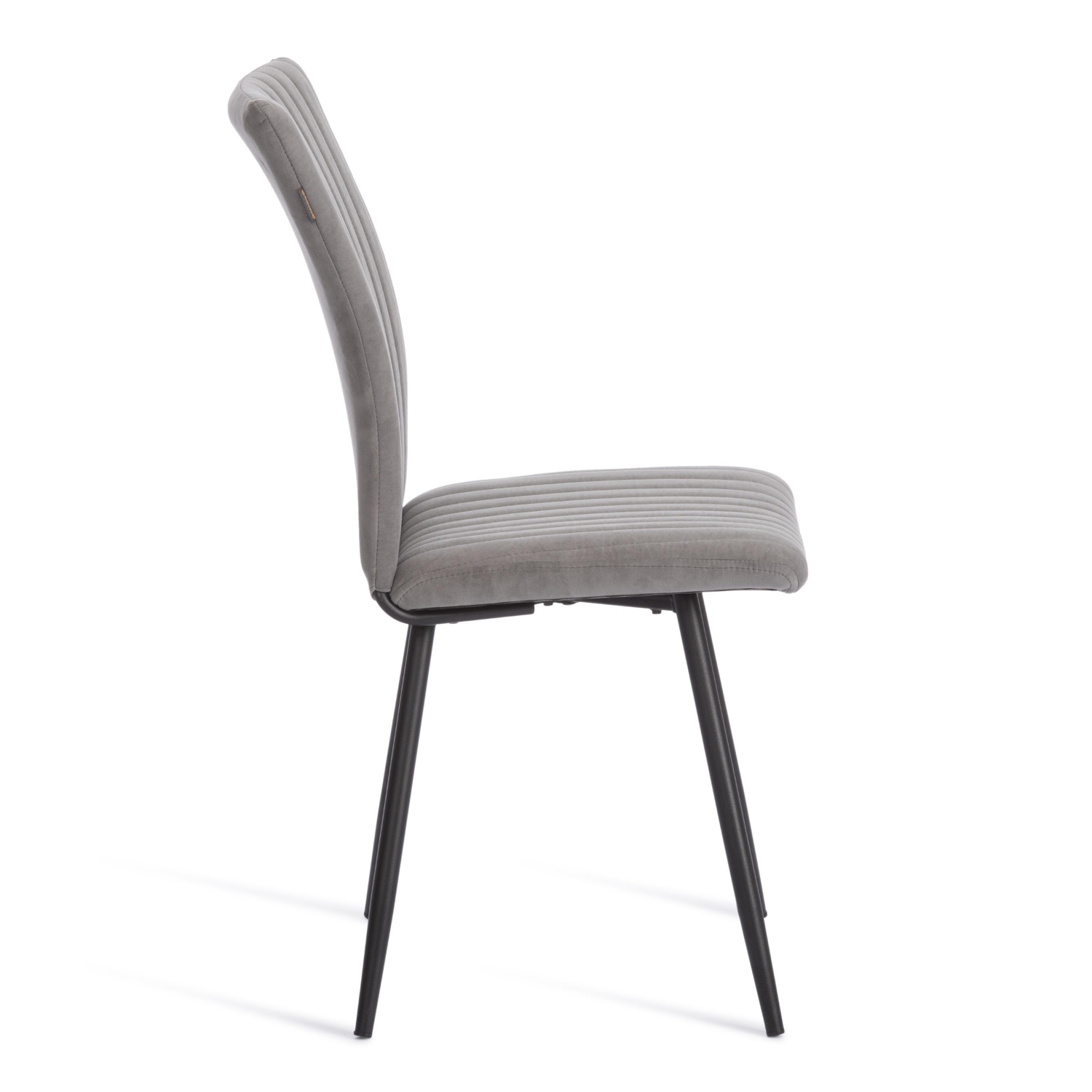 Стул TC Monte Carlo флок серый с чёрным 48х55х93 см photo 2