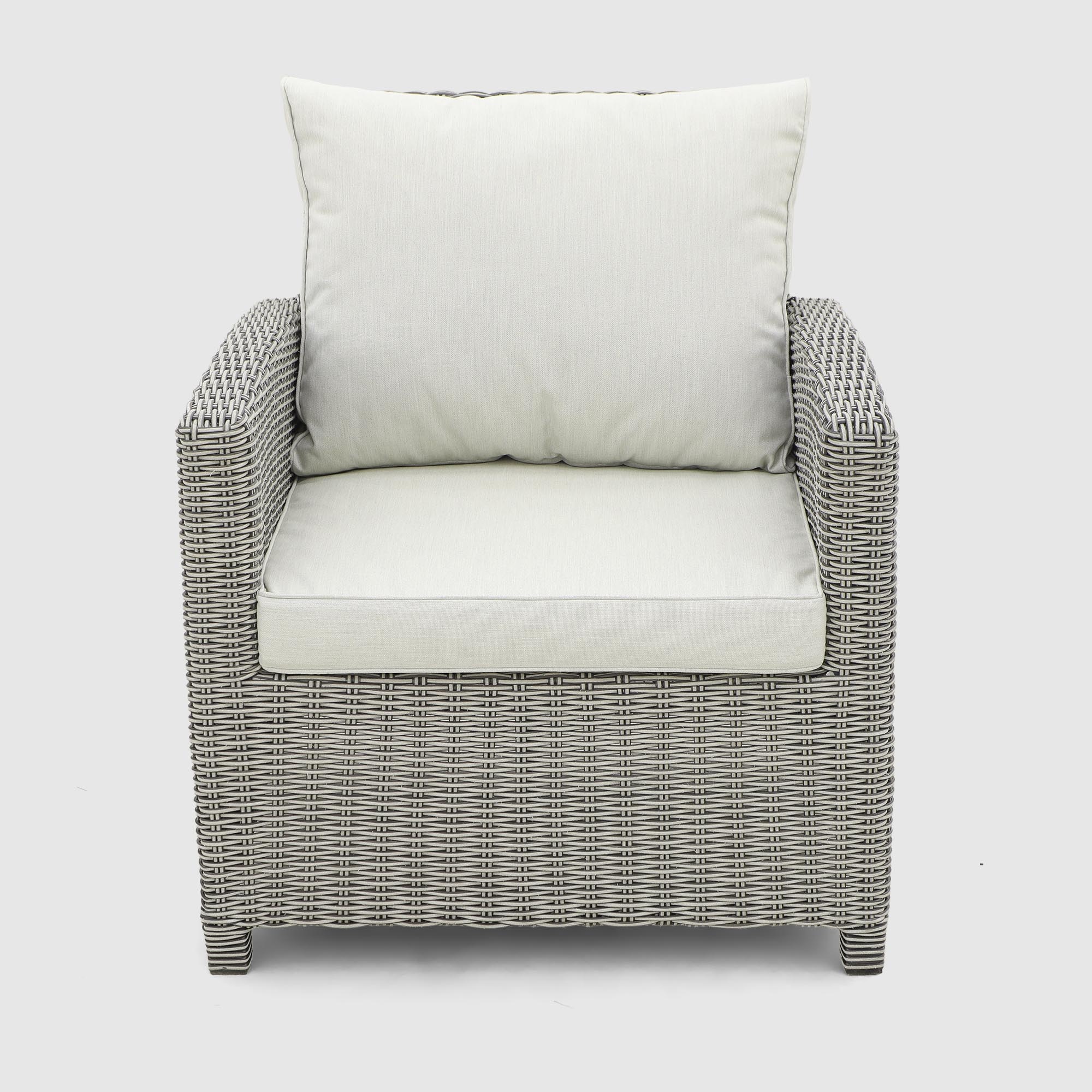 Комплект мебели Yuhang из искусственного ротанга светло-серый с бежевым 6 предметов photo 4