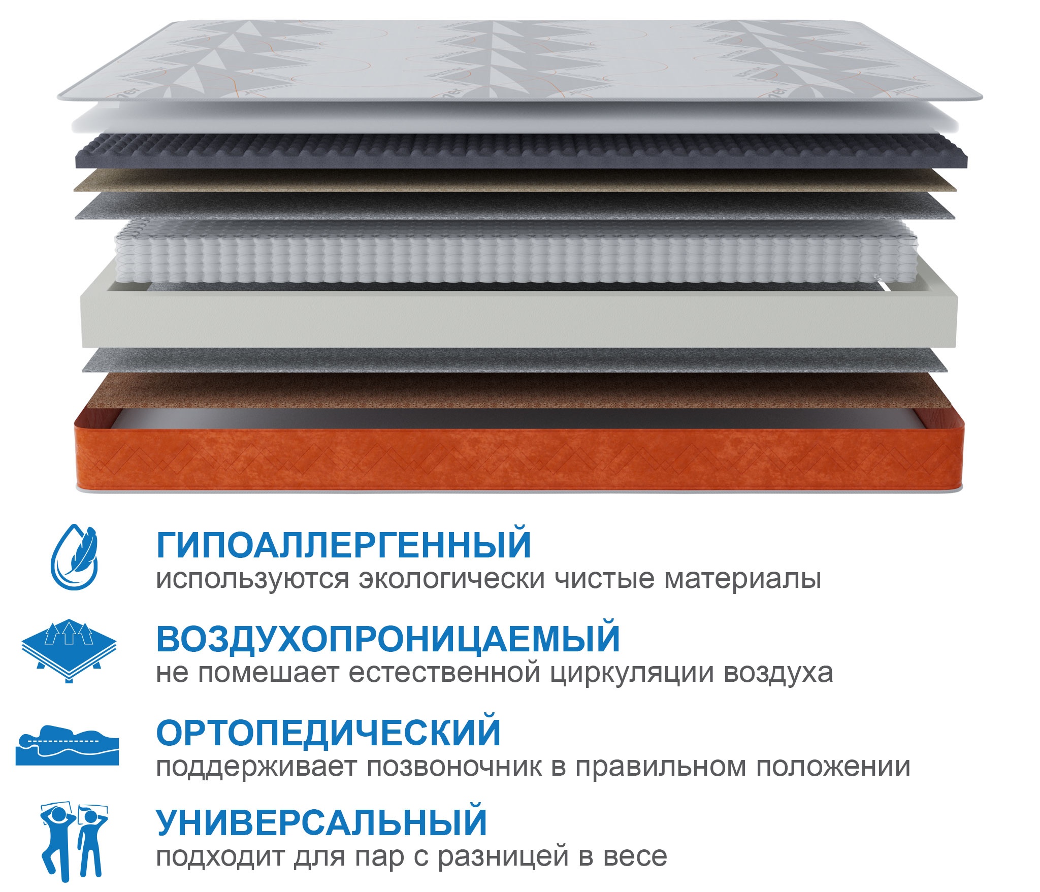 Матрас Сити-Генуя в чехле Warmer 800х2000 photo 5