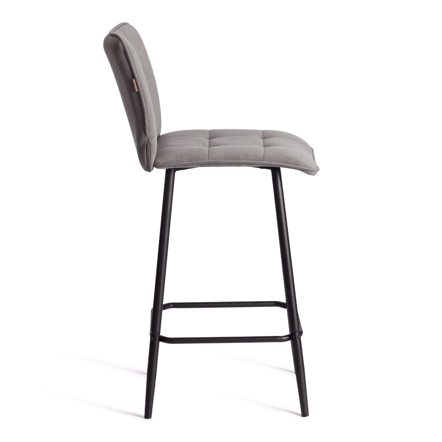 Полубарный стул TC Bari велюровый, серый, 42х55х99 см photo 2