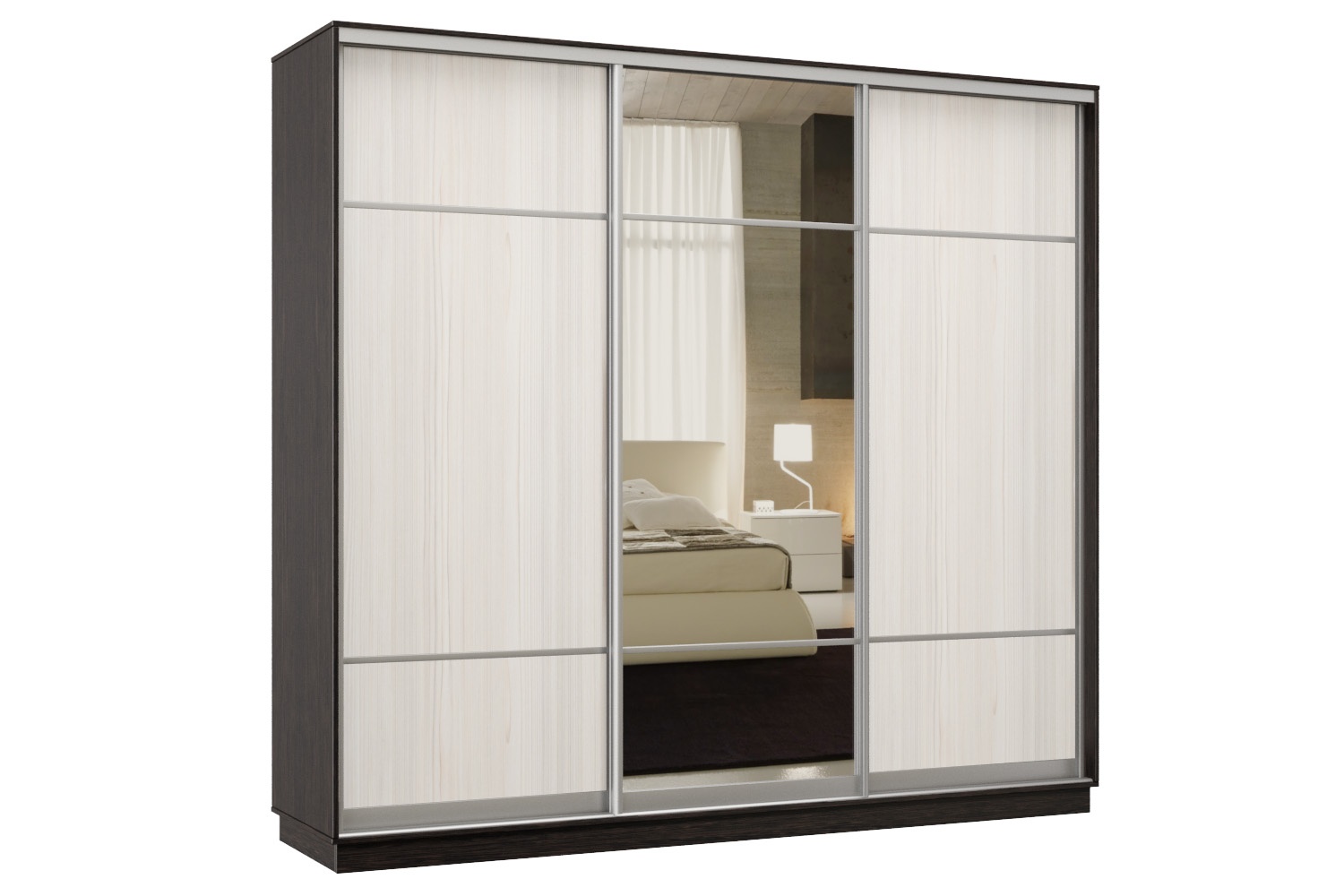 Шкаф Купе Классика Лайт 59 08 11 08 3 Цельный Профиль