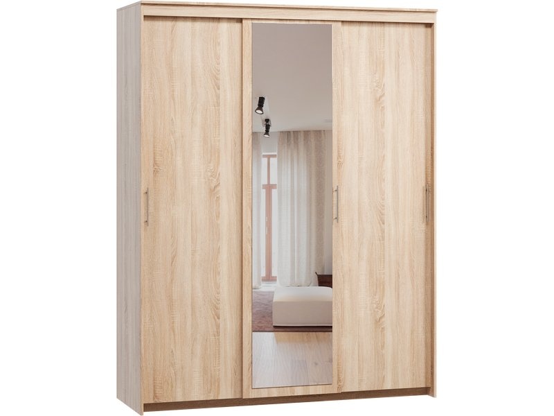 Шкаф-купе Тебар-3-180-230 Дуб Сонома 1 зеркало photo 3