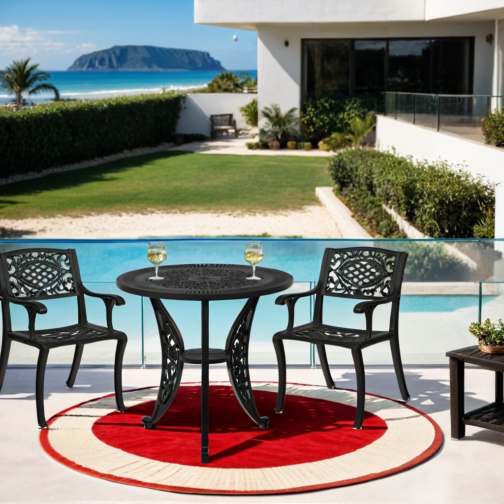 Стол круглый IVF черный photo 5