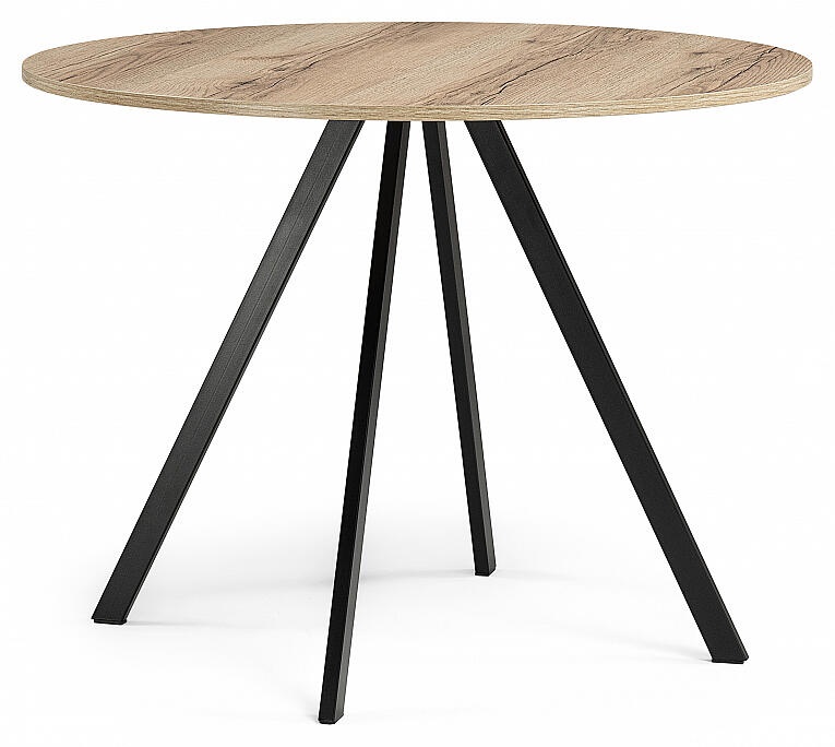 Стол деревянный Баргел 90х90х75 дуб делано / черный