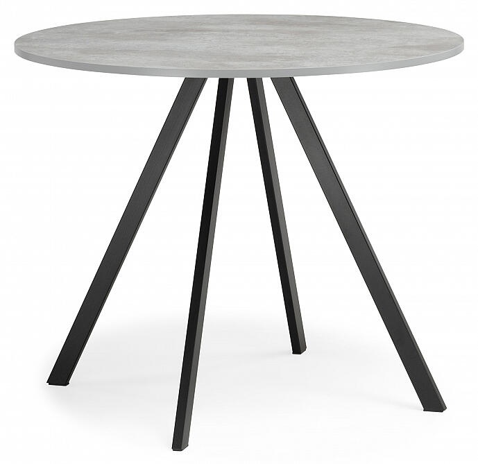 Стол деревянный Баргел 90х90х75 бетон / черный