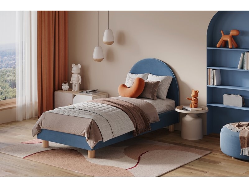 Кровать Лора 90 Velvet Navy Blue photo 2