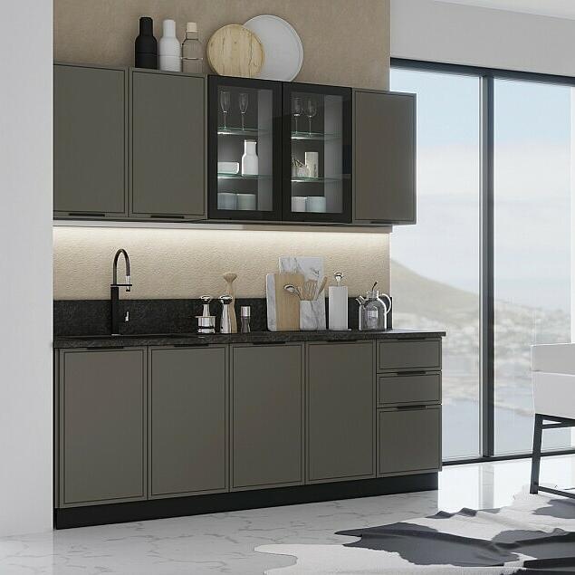 Кухня Николь 2 0 490 Компановка 1 Графит Кастилло