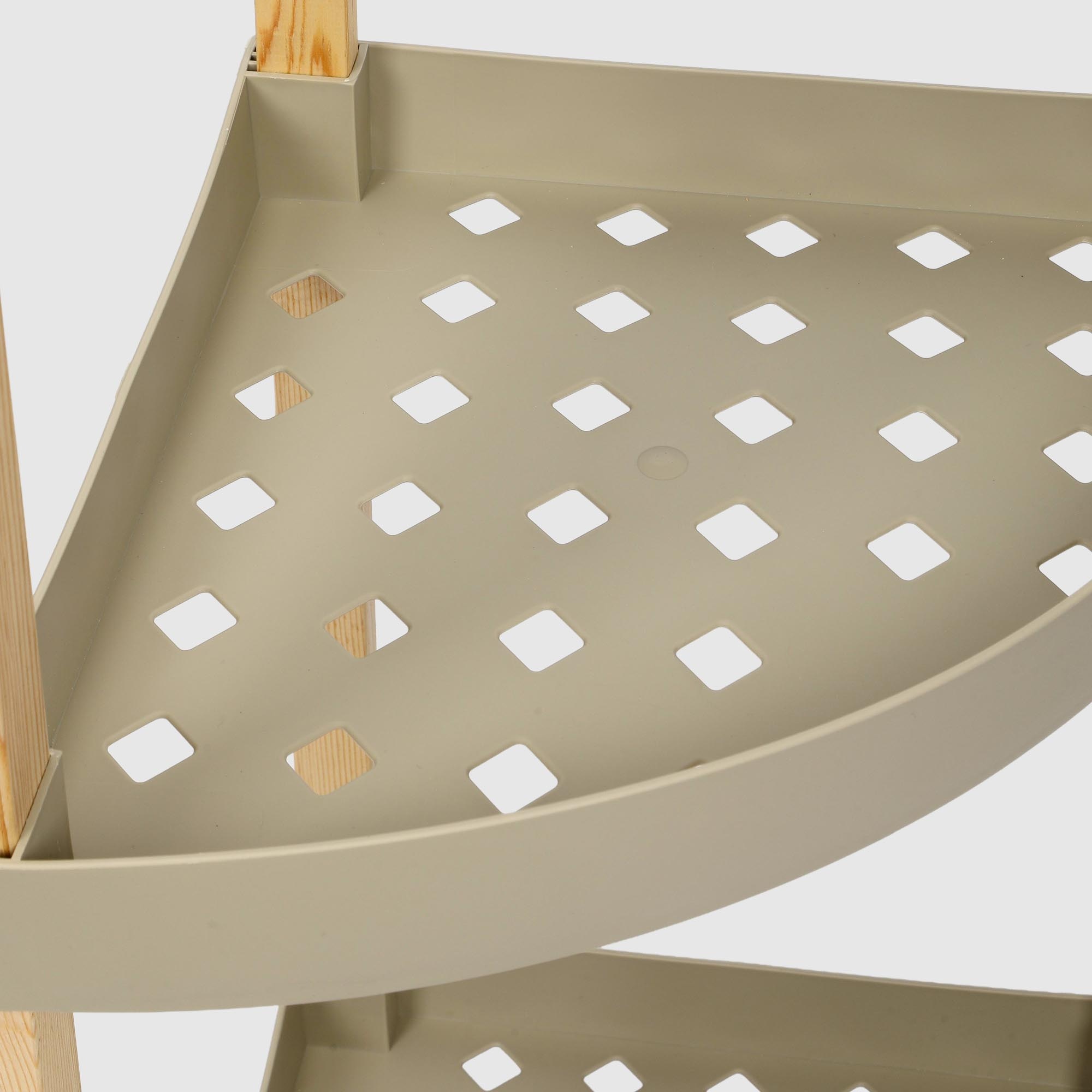 Этажерка для хранения Fixwood Fix-2002 угловая бежевая 31х31х79 см photo 4