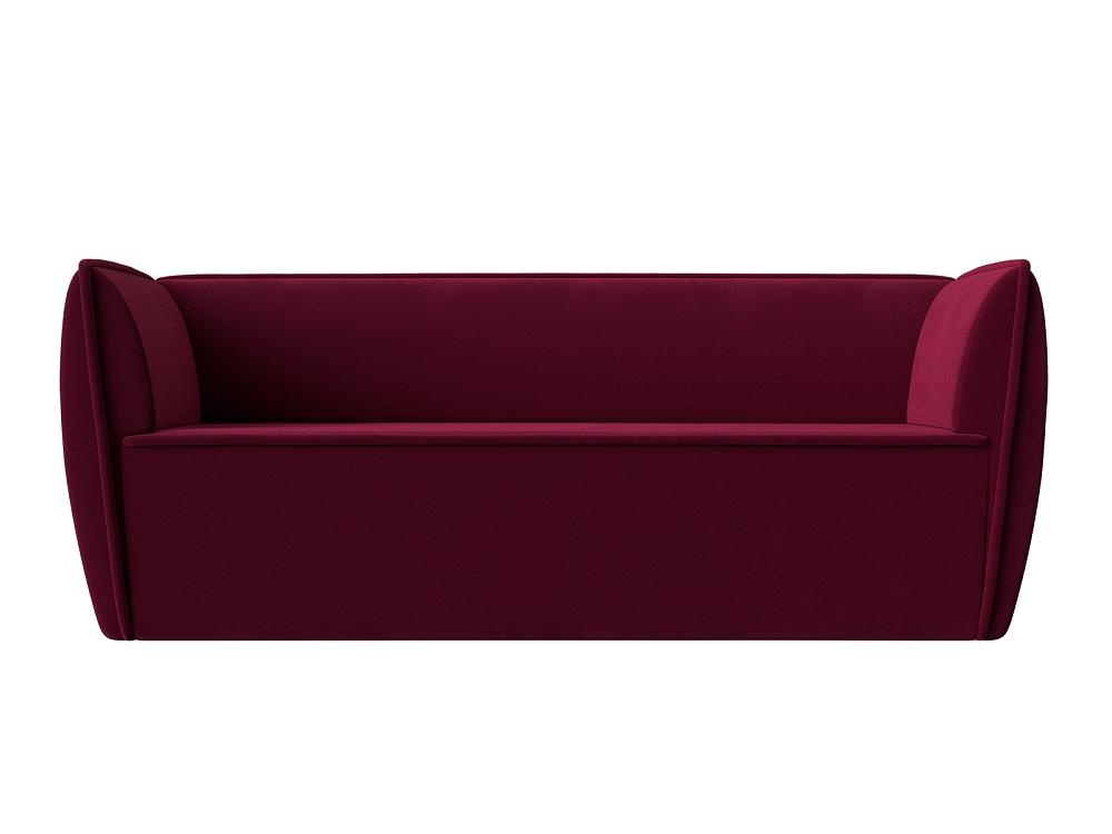 Диван Бергамо 3 Микровельвет Бордовый