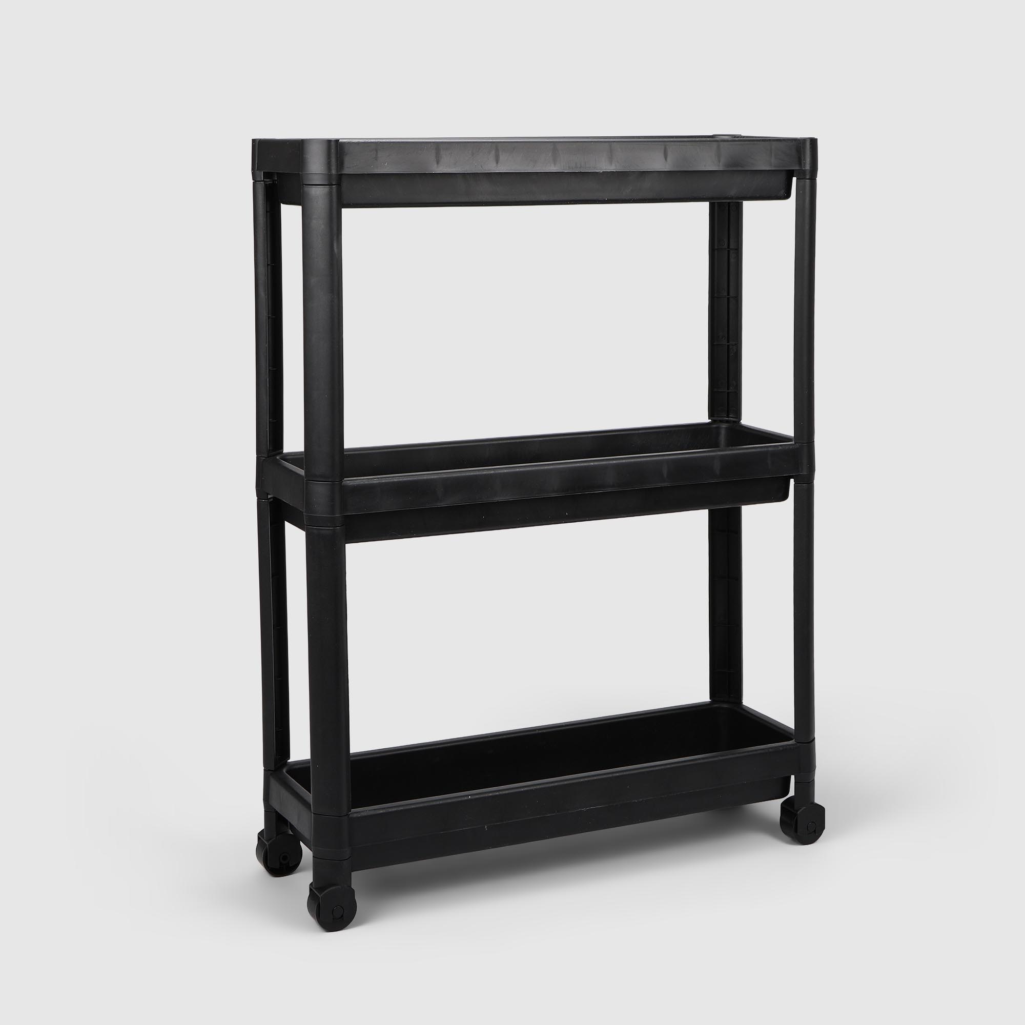 Этажерка Baroness Home трёхъярусная чёрная 52х6,5х70 см