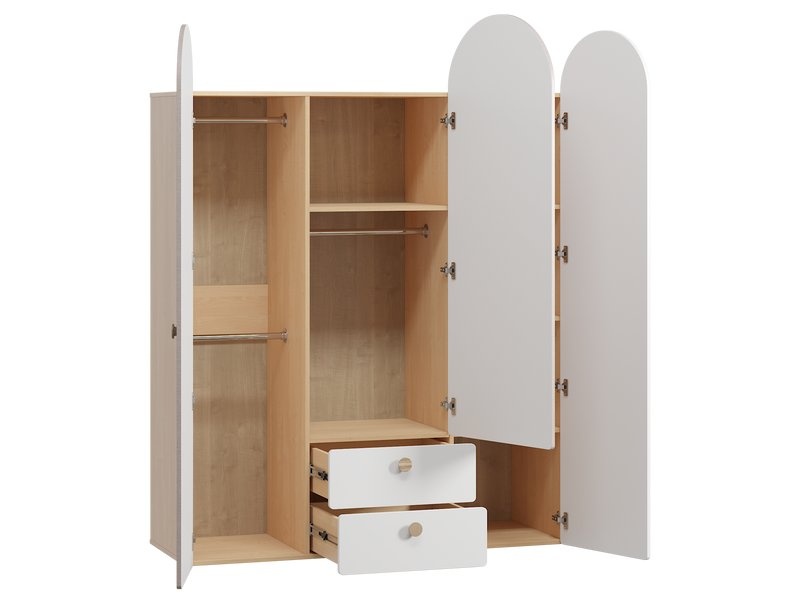 Распашной шкаф Арчи-3 Milk Plywood photo 4